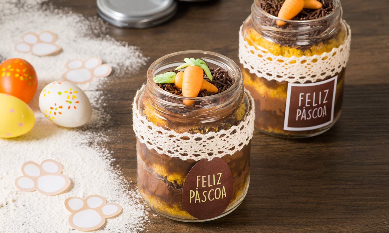 Bolo De Cenoura No Pote no Liquidificador
