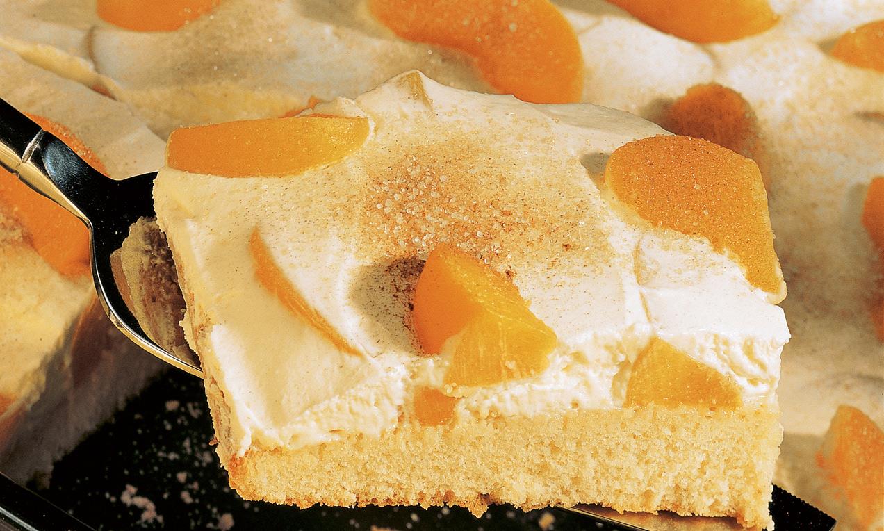 Bolo de Laranja com Pêssegos