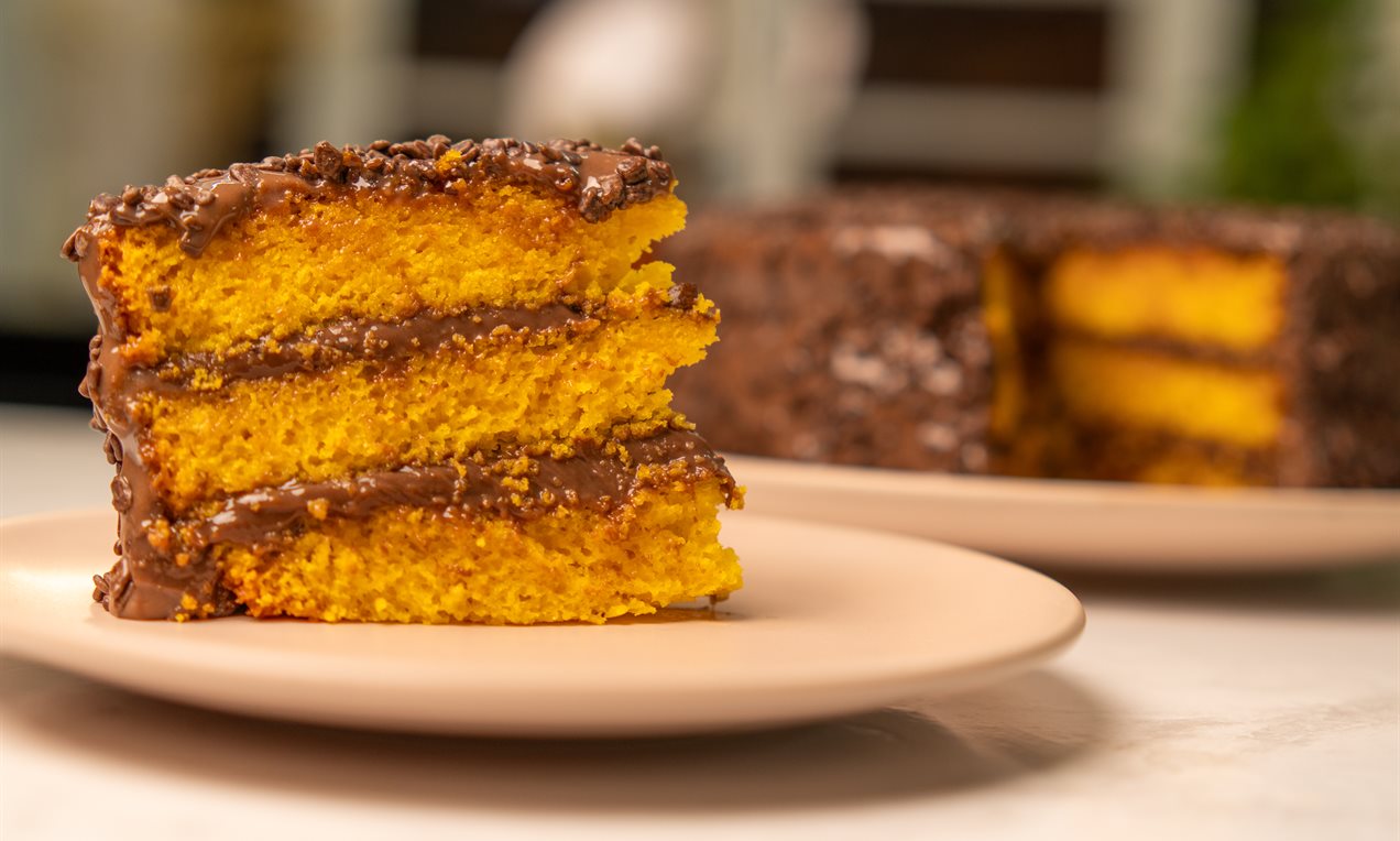 Bolo De Cenoura Com Brigadeiro no Liquidificador